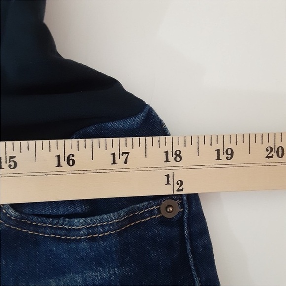Pea in the Pod Maternity Lux Fit Full Panel Skinny Jeans Dark Wash 30 Pregnancy - Picture 5 of 5